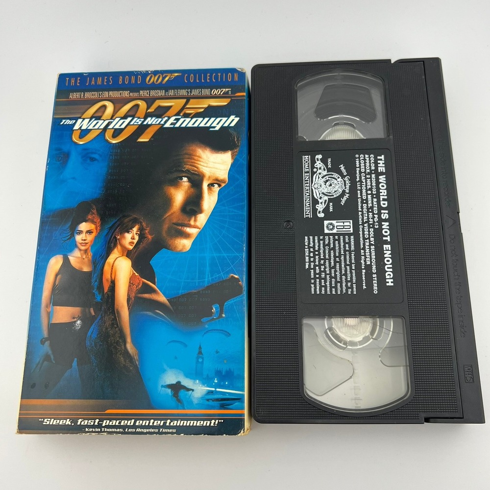 James Bond 007 The World Is Not Enough VHS 1999 Pierce Brosnan MGM